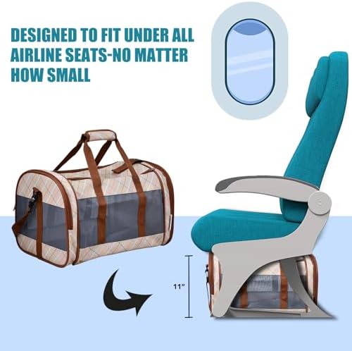 Soft-Sided Kennel Pet Carrier, Airline Approved Travel Handbag - Image 4