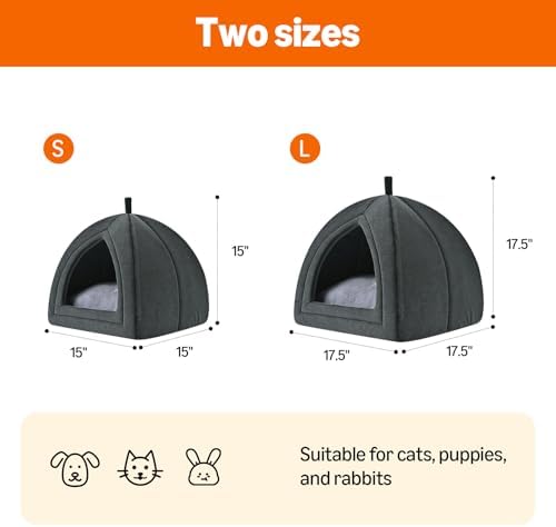 Amazon Basics Cat Cave Bed, 2-in-1 Foldable House - Image 5