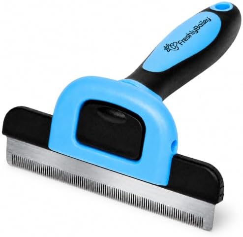 Short Hair Deshedding Brush for Dogs & Cats by FreshlyBailey
