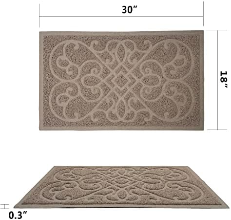 PetLike 2pk 30x18 inch Cat Litter Box Mat, Thick Kitty Litter Trapping Mat - Image 2