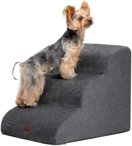 Garnpet Dog Stairs for Couch Sofa and Chair, 3-Step Dog Steps for Small Dogs by Garnpet