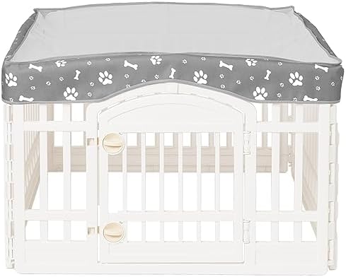 Dog Playpen Mesh Top Cover for 36" Inch Pet Playpen by KUMOUARTS