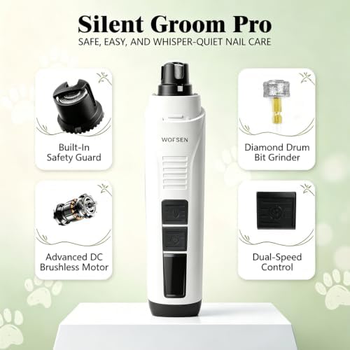 Whisper-Quiet Dog Nail Grinder, Safe & Stress-Free - Image 2