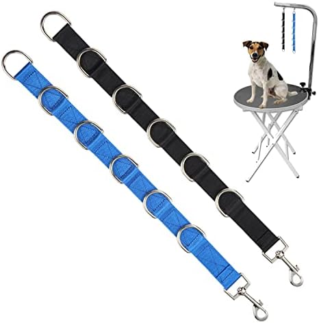 Dog Grooming Loops Pet Groom Extension Strap 2 PCS 6 D-Ring Dogs Grooming Table by FURSDOLY