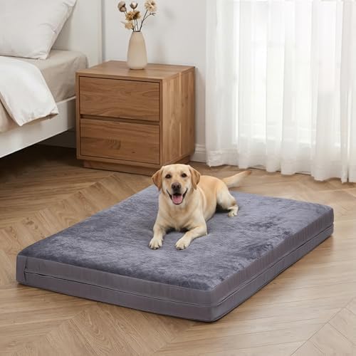 Waterproof Dog Bed for Crate, Washable Reversible Outdoor Kennel Pad by WAYIMPRESS