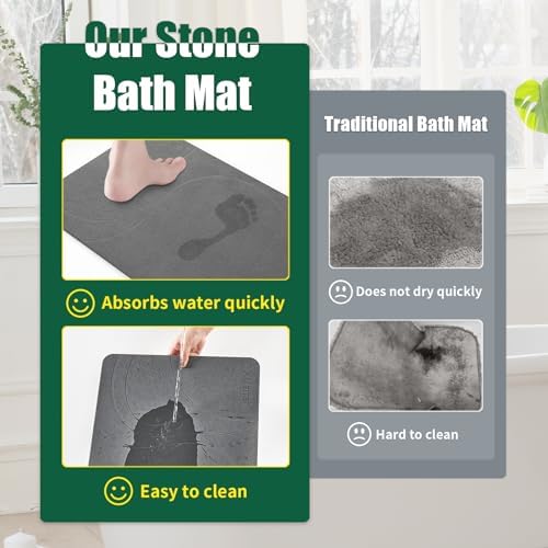 XMarrat Extra Large Stone Bath Mat - Image 4
