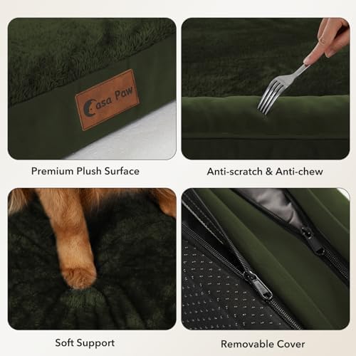 Waterproof Orthopedic Dog Bed for Large Dogs, Olive Green - Image 4