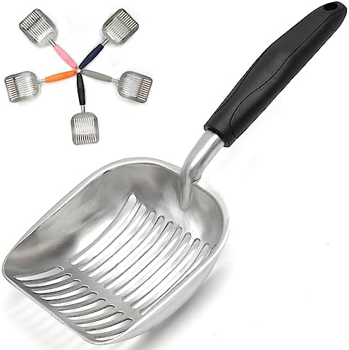 Cat Litter Scoop, Kitty Metal Scooper, Aluminum Alloy Sifter, Kitten Pooper by Frxat