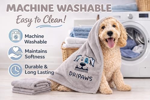 Microfiber Dog Towel for Drying Dogs, Super Absorbent Soft Pet Grooming Towel - Image 5
