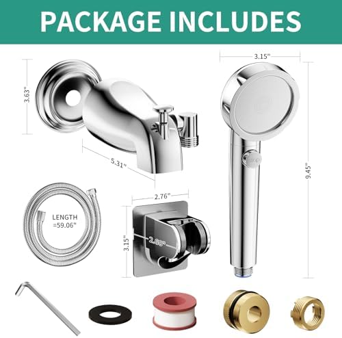 All Metal Bathtub Faucet Sprayer Attachment - Image 5