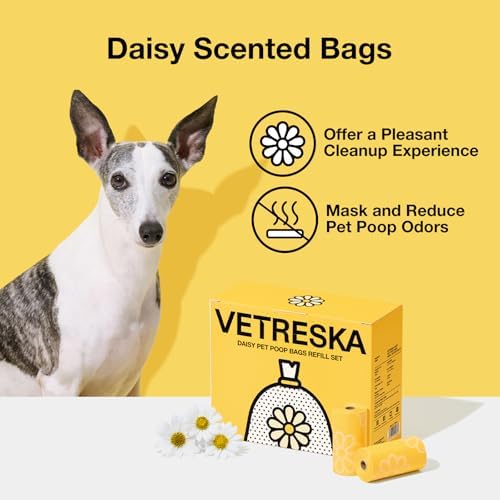 VETRESKA Daisy Scented Dog Poop Bags, Leak-proof - Image 4