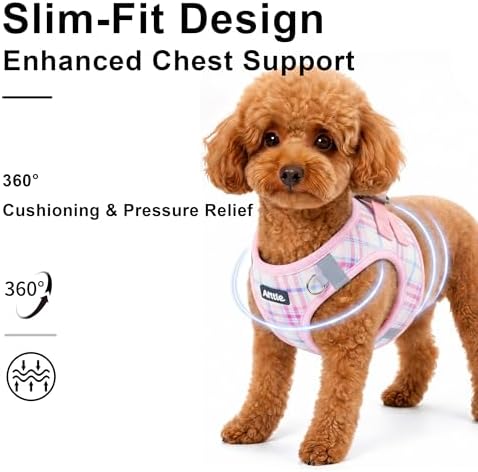 AIITLE Step in Dog Harness and Leash Set Plaid Adjustable - Image 2