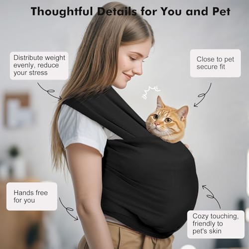 Pawaboo Pet Sling Carrier for Small Dogs and Cats - Image 3