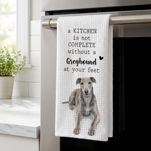 Greyhound Kitchen Towel, Funny Dog Lover Kitchen Decor - Image 3