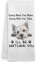 Funny Westie Dog Kitchen Towels Decor, West Highland White Terrier Westie Dog by XNXLDYLH