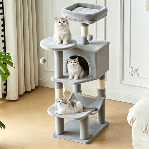 44 Inch Small Cat Tree Tower for Indoor Cats and Kittens by Aidoly