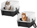 IRIS USA High Sided Cat Litter Box, Scatter Shield by IRISUSA