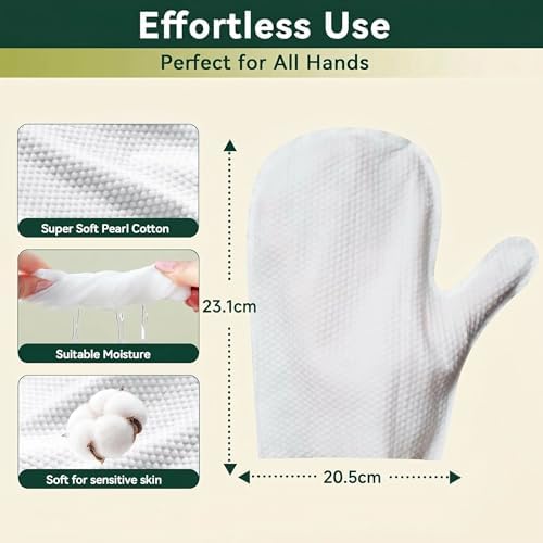 Pet Glove Wipes for Dogs & Cats, Hypoallergenic No Rinse Cleaning Grooming - Image 3