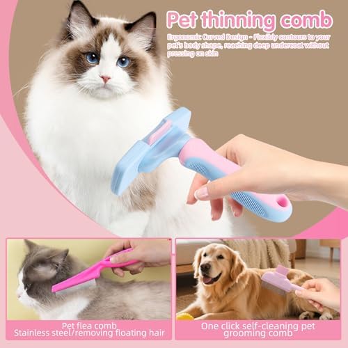 Oromaviela 12PCS Rabbit Bunny Cat Grooming Kit, Self-Cleaning Slicker - Image 6