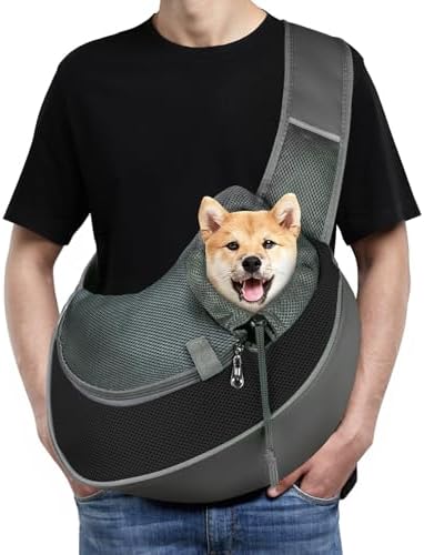 Dog Sling Carrier, Mesh Breathable Puppy Sling by AUYAO