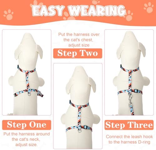 2 Pack Cat Harness and Leash Set Escape Proof Adjustable Cat Harness - Image 5