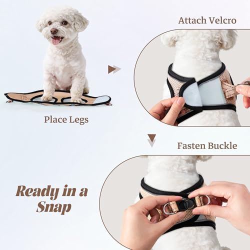 No Pull Dog Puppy Harness and Leash Set Reflective Mesh Vest Large - Image 4
