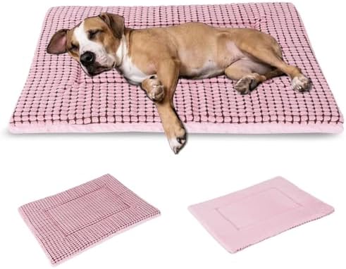 BVAGSS Reversible Dog Crate Pad, Memory Foam Pet Bed Mat, Soft Warm Machine by BVAGSS
