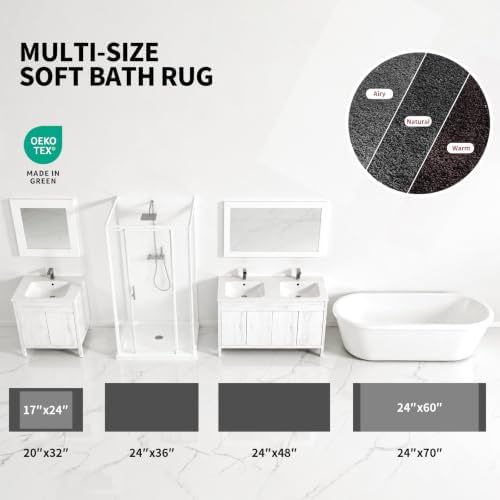 ILANGO Bathroom Rugs 36" × 24", Extra Soft Absorbent Microfiber Bath Rugs - Image 4