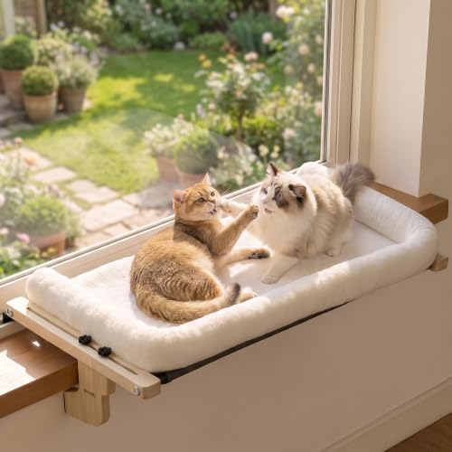 Pecute Cat Windowsill Perch, Cloud-Soft Cat Bed by pecute