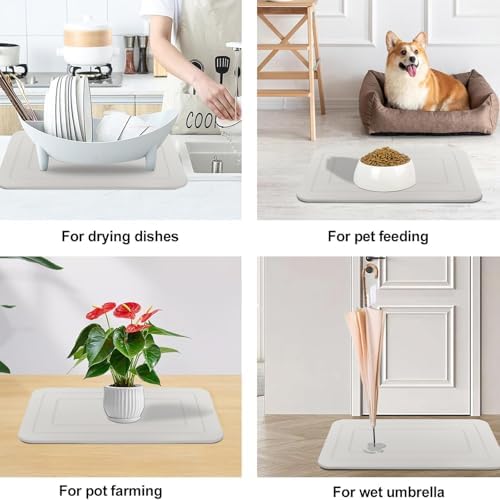 2 Pack Stone Bath Mat, Diatomaceous Earth Shower Mat, Non-Slip Super Absorbent - Image 7