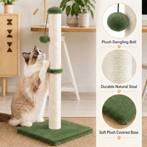 Dimaka Tall Cat Scratching Post, Claw Scratcher - Image 6
