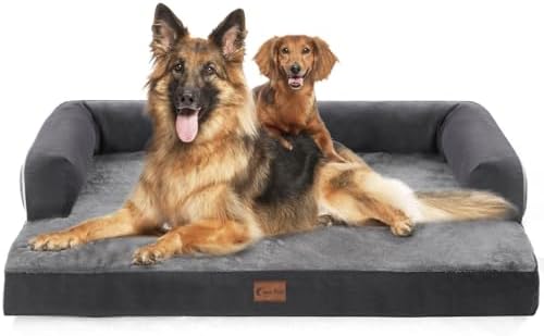 Orthopedic Dog Bed for Extra Large Dogs, Dark Grey by CasaPaw