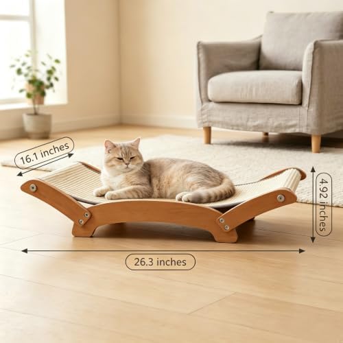 Extra Large Sisal Cat Scratcher Bed, 2-in-1 Lounger and Scratching Pad - Image 3