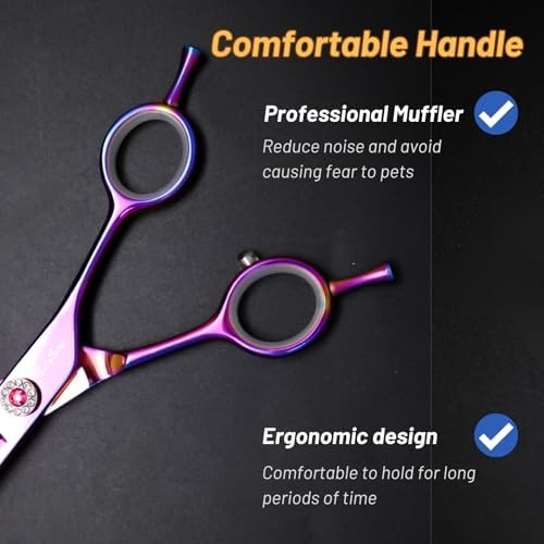 7in 25° Curved 33 Teeth Chunker Dog Grooming Scissors - Image 6