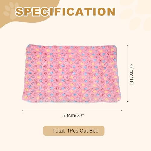 Dog Cat Bed Mat, Soft Coral Fleece Pet Cushion Pad - Image 2