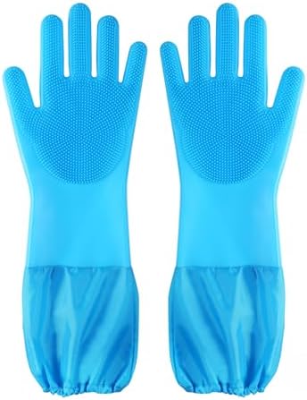 Dog washing gloves | Pet grooming gloves | Extra Long Arms 17.3in by Unknown