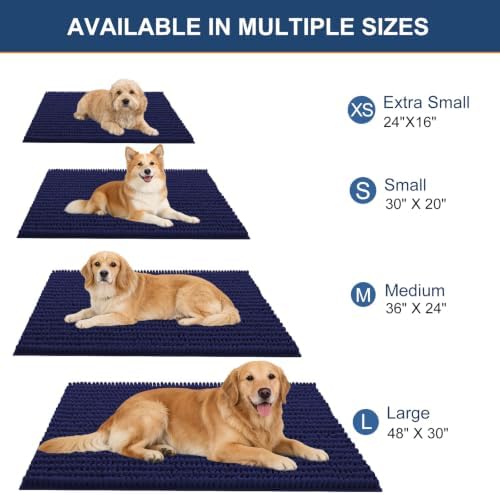 OLANLY Dog Door Mat for Muddy Paws 36x24, Ultra-Absorbent Chenille Mud Mat - Image 2