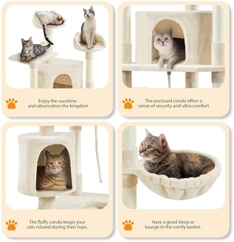 Yaheetech 79in Multi-Level Tall Cat Tree - Image 3