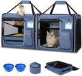 Petskd 2 in 1 Double Cat Car Travel Carrier by Petskd