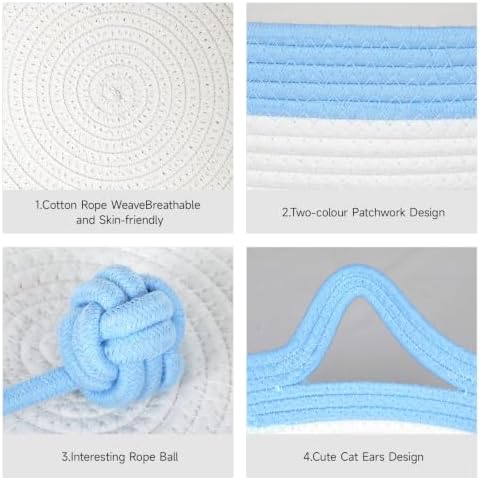 Cotton Rope Cat Bed, Instinct Hand Woven Basket - Image 3