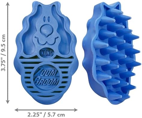 KONG - Zoom Groom Dog Brush, Groom and Massage While Removing Loose Hair and - Image 4