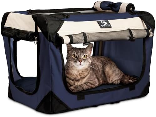 Cat & Dog Carrier, Fits Most Cats or Small Dog Comfortably by PetLuv