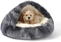 NOYAL Hooded Donut Bed, Calming Cave by Noyal