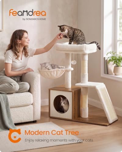 Feandrea Cat Tree, 3-Tier Cat Tower - Image 2