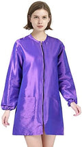 TOPTIE Salon Jacket with Long Sleeve, Unisex Satin Grooming Smock by TOPTIE