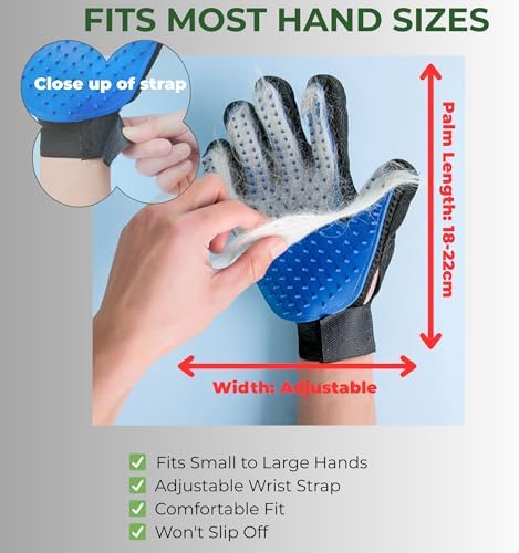 ElitePaws Pet Grooming Gloves for Dogs & Cats — Left & Right Pair, Silicone - Image 6