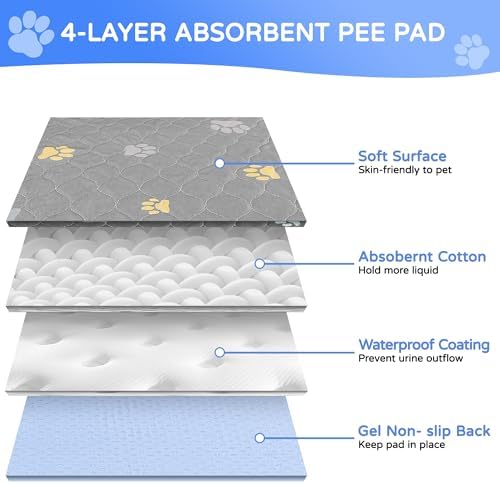 Aitmexcn Washable Pee Pads for Dogs, 2 Large Puppy Pads - Image 2