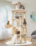 Taoqimiao Cat Tree for Large Cats, 72In Tall Cat Tower, Giant Platform by Taoqimiao
