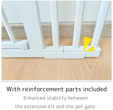 Lumizone Extra Tall Cat Gate Extension Kit 55.12" High 12.6" Wide White - Image 4