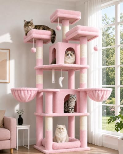 Globlazer Big XL Cat Tower for Indoor Multiple Cats by Globlazer